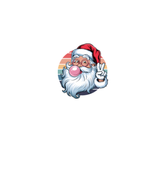 Bubble gum santa model negru pe tricou
