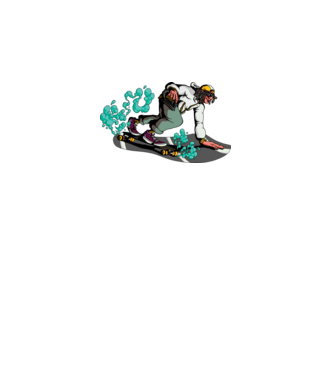 Longboard model gri pe tricou