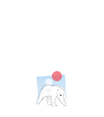 Urs polar model negru pe tricou