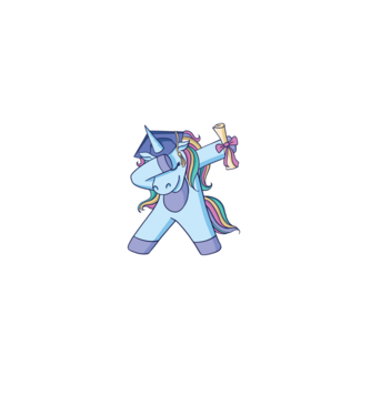 Unicorn Absolvent model liliachiu pe tricou