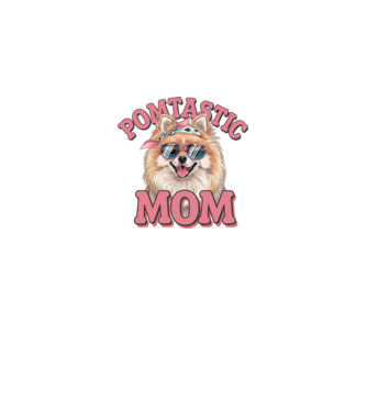 Pomtastic Mom model alb pe tricou