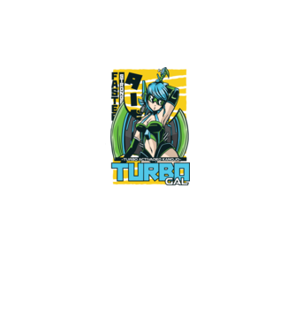 Turbo Gal Anime model alb pe tricou