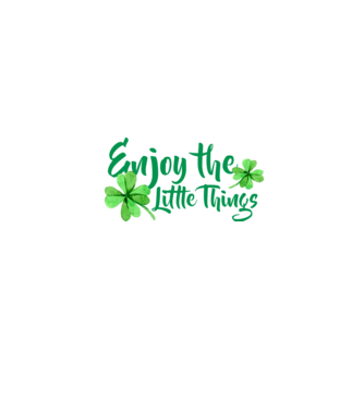 Enjoy the little things model negru pe tricou
