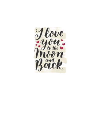 'I love you to the moon and back tricou drăguț Valentine''s Day' model gri pe tricou