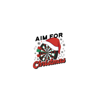 Darts Crăciun model alb pe tricou