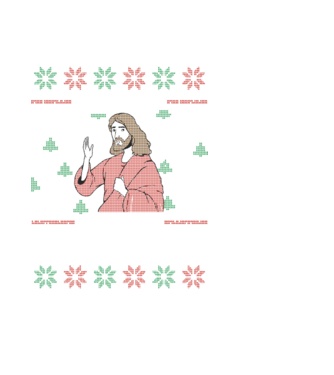 'Go Jesus, It''s Your Birthday Ugly Sweater' model negru pe tricou