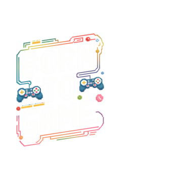 Born to Game Pixel Negru model negru pe tricou