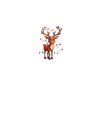Festive Rudolph model alb pe tricou