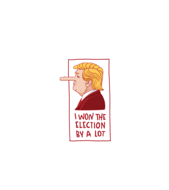 Pinocchio Trump model alb pe tricou