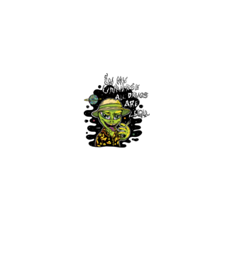 Alien drogat model gri pe tricou