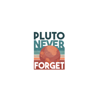 Pluto never forget model negru pe tricou