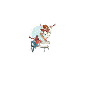 Isus Skateboarding model gri pe tricou