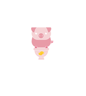 Little Pig model albastru închis pe tricou