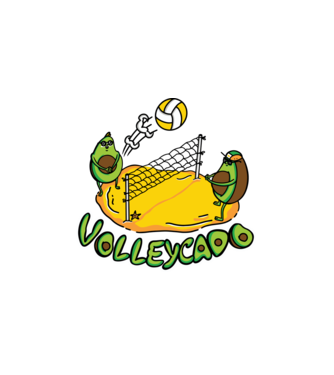Avocado Volei model alb pe tricou