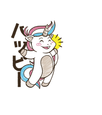 Kawaii unicorn model albastru deschis pe tricou