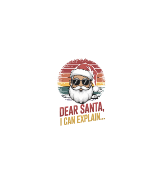 Dear Santa, I can explain...  model nisipiu pe tricou