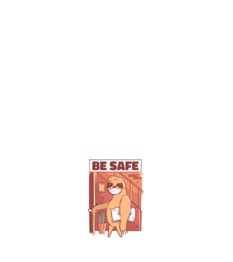 Leneș Be Safe model negru pe tricou