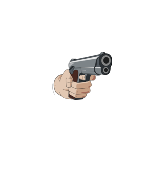 Pistol model gri pe tricou