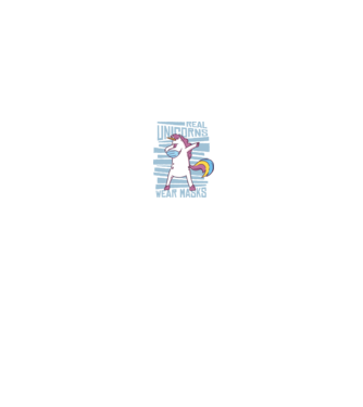 Unicorn DAB Mască model negru pe tricou