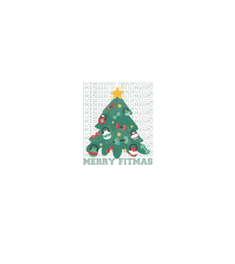 Merry Fitmas Fitmas Pom de Crăciun Fitness model negru pe tricou