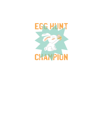 Egg Hunt Champion Campion la vânătoare de ouă model alb pe tricou
