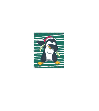 Pinguin DAB Crăciun model alb pe tricou