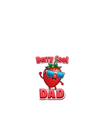 Berry Cool Dad Strawberry model alb pe tricou