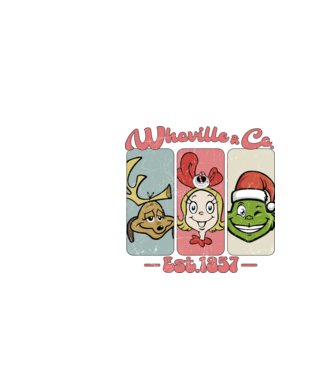 Whoville & Co - Grinch model alb pe tricou