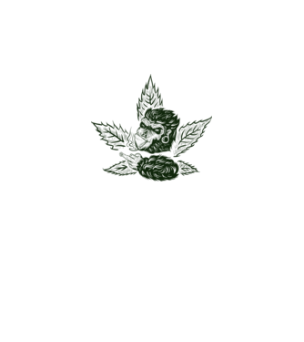 GORILĂ cannabis model alb pe tricou