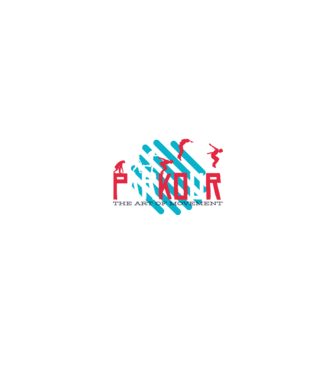 Parkour - Arta mișcării model alb/roșu pe tricou