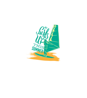 Surfs up this summer model albastru închis pe tricou