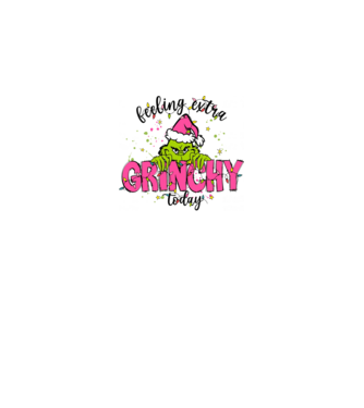 Feeling extra Grinchy today model alb pe tricou