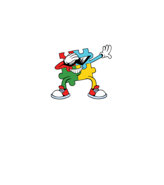 Autist DAB Puzzle model negru pe tricou