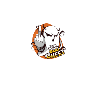 This is Boo Sheet Halloween model negru pe tricou