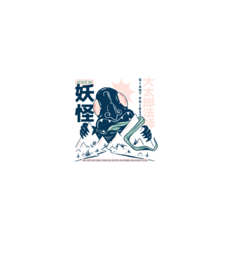 Daidarabotchi Yokai Anime model alb pe tricou