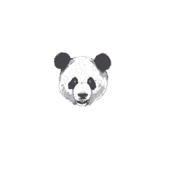 Cap de panda model roz deschis pe tricou