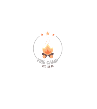 Fire Camp est. 15k BC model negru pe tricou