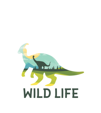 Dinosaur model negru pe tricou