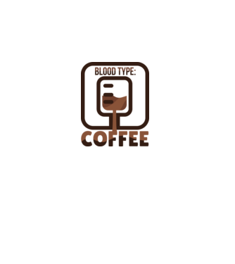 Grupa mea de sânge este cafeaua model alb pe tricou