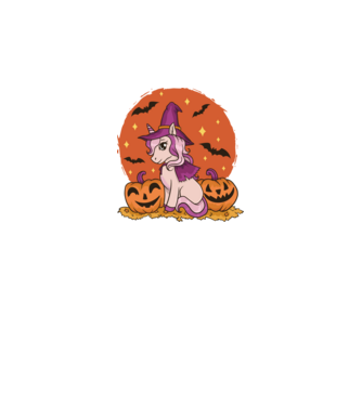 Unicorn Halloween model negru pe tricou