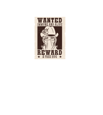 Afiș Wanted - Îmbrățișări gratuite model roșu pe tricou