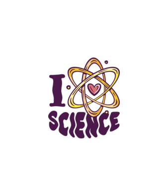 I Love Science știință model alb pe tricou