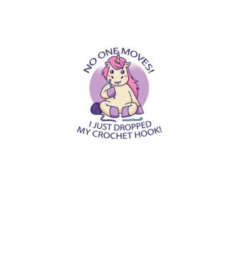 Nu mișcă nimeni, mi-a căzut acul de tricotat - Unicorn model gri pe tricou