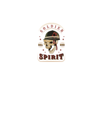 Soldat Craniu model negru pe tricou