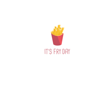 'It''s Fry Day' model galben neon pe tricou