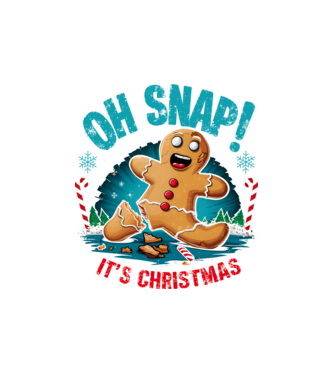 Oh snap! It's christmas Alb model nisipiu pe tricou
