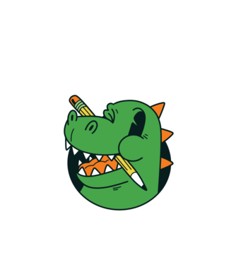 Elev Dinozaur drăguț model alb pe tricou