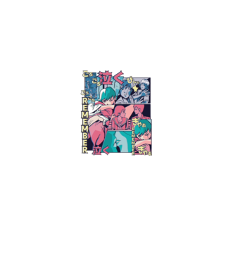 Anime Vaporwave benzi desenate model alb pe tricou