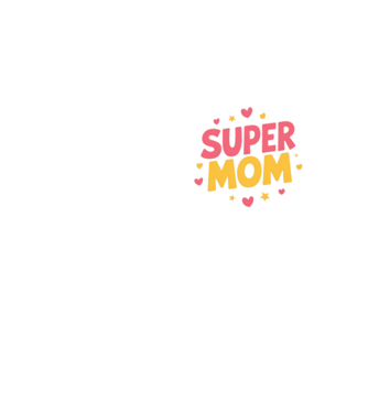 Super Mom Negru model galben neon pe tricou