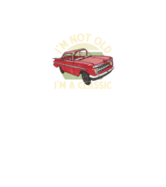 'Mașină clasică - I''m not old I''m a classic' model negru pe tricou